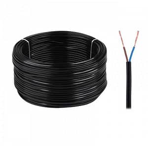 Cablu electric OMY 2x0.75 300V negru Cabletech