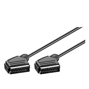 Cablu Euro SCART 21 pini 7mm - Euro SCART 21 pini 7mm 1.5m tata-tata negru