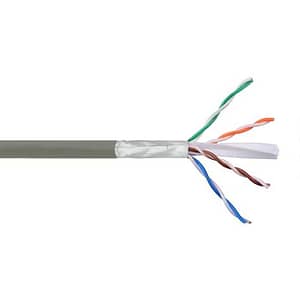 Cablu FTP Cat 6 CCA fire interioare solide ecranat 1 x 0.56mm x 2 x 4 exterior 6 mm pret 1m DELIGHT 20048