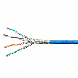 Cablu FTP Cat6a 8 fire din cupru 4x2xAWG23/1 500MHz LSOH-3 Schrack