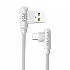 Cablu Golf Wing Micro USB 45M 1m 2.4A alb