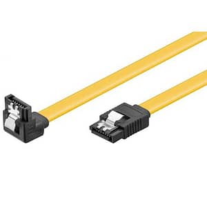 Cablu HDD SATA III - SATA 7 pini 90 grade 0.7m 6GBits Goobay 95022
