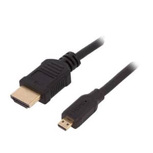 Cablu HDMI 1.4 micro HDMI mufa tata - HDMI mufa tata 1m negru QOLTEC