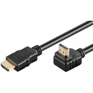 Cablu HDMI 2.0 cu ethernet 19 pini tata - HDMI 19 pini tata 90 grade aurit OFC 1.5m Goobay