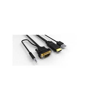 Cablu HDMI cu chip la VGA cu audio si alimentare USB 1.8m WELL
