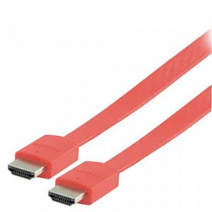 Cablu HDMI - HDMI Hign speed plat cu eternet 2m rosu VALUELINE