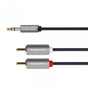 Cablu JACK 3.5 mm - 2x RCA 1.8m STEREO Basic KRUGER&MATZ