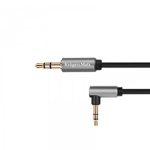 Cablu Jack 3.5 mm tata - tata 90 grade 1m BASIC Kruger&Matz