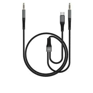 Cablu Jack 3.5 mm - USB type C + Jack 3.5 mm 1m negru XO-NB178B