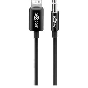 Cablu LIGHTNING audio - Jack 3.5 mm 1m Certificat Apple MFI Goobay