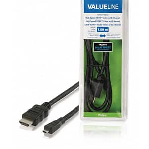 Cablu micro HDMI - HDMI tata-tata High Speed Ethernet 1m VALUELINE