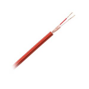 Cablu microfon STEREO rosu 6mm KAB0605B conductor interior 2x20 fire Cupru x0.12mm rola pret 1m Cabletech