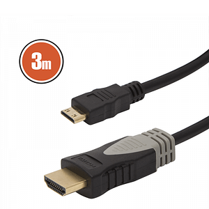 Cablu mini HDMI 3m aurit