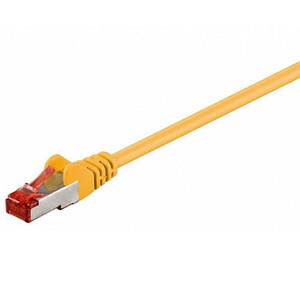Cablu patch retea PiMF SFTP CAT6 galben 0.15m 2x RJ45 LSZH cupru ecranat Goobay