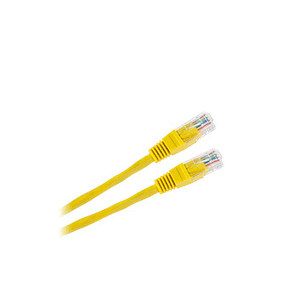 Cablu patchcord UTP CCA galben 0.5m Cabletech