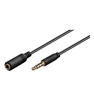 Cablu prelungitor 4 pini 3.5 mm stereo tata la 3.5 mm stereo mama 1m iPhone iPad iPod Goobay
