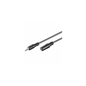 Cablu prelungitor Jack 3.5 mm 5m stereo mama-tata negru Goobay