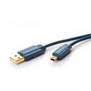Cablu Profesional 1m mini USB 2.0 - USB Hi-Speed 480Mbit/s OFC cupru fara oxigen aurit Clicktronic