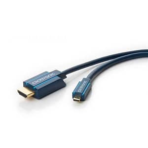 Cablu Profesional 2m micro HDMI - HDMI Ultra HD 4K 60Hz cu Ethernet OFC AWG32 aurit Clicktronic