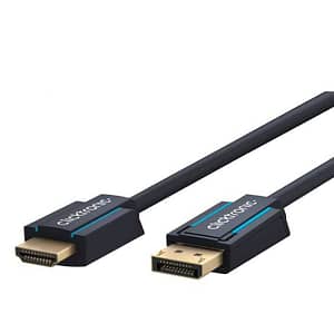 Cablu Profesional Clicktronic DisplayPort la HDMI 5m aurit v2.0 4K 60Hz 10.2Gbit/s AWG26 44926