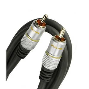 Cablu RCA mufa tata x1 din ambele parti 3m aurit negru PROLINK TCV3010-3.0