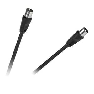 Cablu RF negru 5m coaxial mama-tata
