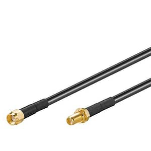Cablu RP-SMA 1m mama-tata LMR 195 cupru 50 ohm Goobay