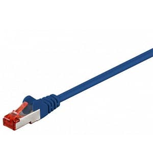 Cablu SFTP PiMF CAT6 albastru 1.5m patchcord cupru ecranat 2x RJ45 Goobay