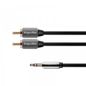 Cablu STEREO Jack 3.5 mm la 2x RCA 1.8m Profesional Kruger&Matz