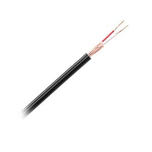 Cablu stereo pentru microfon 2x 20fire Cupru x0.12mm 6mm negru Azusa KAB0605A