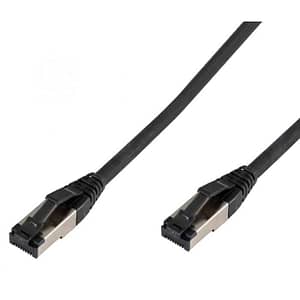 Cablu STP CAT8 Patchcord 1.5m RJ45-RJ45 negru max 40GB