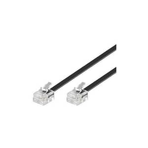 Cablu telefon 10m RJ11 6P4C negru Goobay