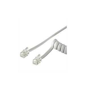 Cablu telefonic receptor spiralat RJ10 2m 4 pini 4 contacte Goobay
