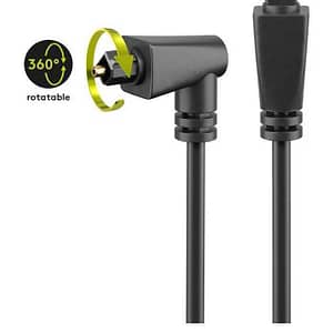 Cablu Toslink mufa Toslink mufa in unghi 1m ext 4mm Goobay