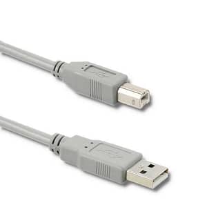 Cablu USB 2.0 A - USB B imprimanta 1m gri QOLTEC-50395