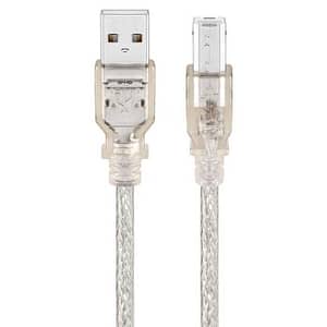 Cablu USB 2.0 HI-SPEED tata A la USB tata tip B imprimanta 1m cupru 0.48Gbit/s transparent 68606 Goobay