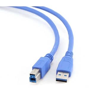 Cablu USB 3.0 USB A mufa tata - USB B mufa tata aurit 0.5m albastru PVC GEMBIRD CCP-USB3-AMBM-0.5M