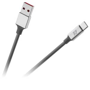 Cablu USB 3.0 - USB TYPE C 1m flexibil gri Rebel RB-6011-100-B