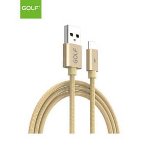 Cablu USB la micro USB 1m Golf Data Sync Quick Charge 5A auriu GC-76m