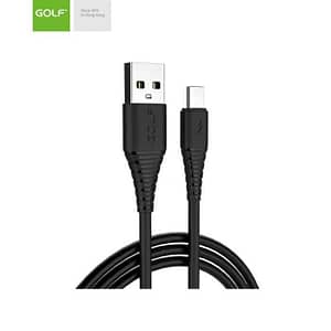 Cablu USB la micro USB Golf Flying Fish Fast Cable 3A negru 1m GC-64m