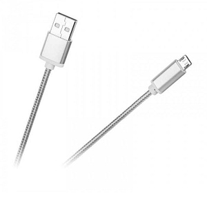 Cablu USB Tata - micro USB Tata 1m argintiu M-LIFE