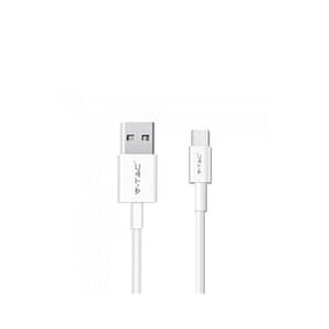 Cablu USB Type C 1m 2.4A PEARL EDITON alb V-TAC