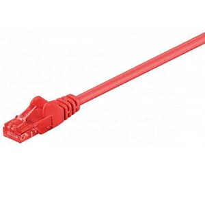 Cablu UTP CAT6 mufat 0.5m patch cord rosu Goobay
