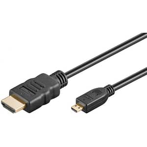 Cablu v2.0 Micro HDMI - HDMI 1m HIGH SPEED 4K Ultra HD 60Hz cu Ethernet 53781 Goobay
