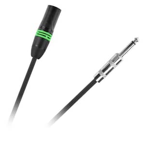 Cablu XLR 3 pini tata - JACK 6.35 mm MONO tata 3m negru BST PRO