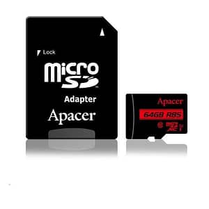 Card microSDXC UHS-I Apacer 64GB clasa10 cu adaptor SD