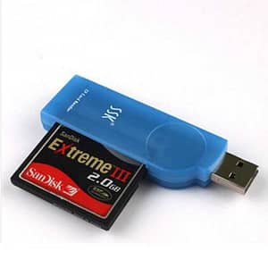 Card reader USB 2.0 CF I CF II Ultra II CF Extreme CF Extreme III CF/MD SSK SCRS028