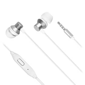 Casti IN-EAR cu microfon Kruger&Matz KMPB3 albe conector Jack 3.5 mm