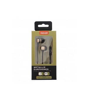 Casti Metallix Aurii Maxell cablu plat cu microfon