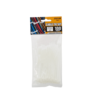 Coliere plastic 100x2.5 mm transparent 100buc Handy